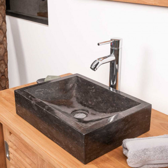 Alexandria rectangular black countertop bathroom sink 30 cm x 40 cm