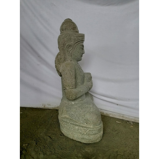 Balinese goddess dewi volcanic rock flower statue 80 cm