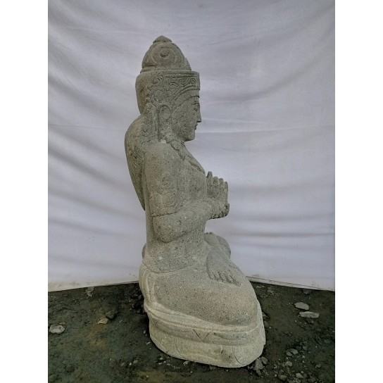 Balinese goddess volcanic rock garden statue 1 m