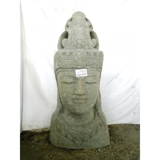 Balinese goddess volcanic rock outdoor bust statue 120 cm