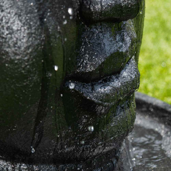 Buddha black face water wall garden water feature 120 cm