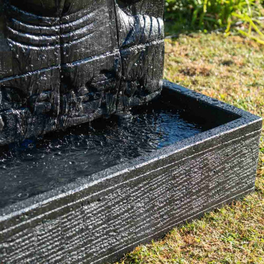 Buddha black face water wall garden water feature 150 cm