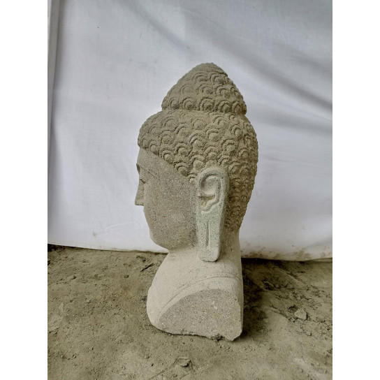 Buddha decorative volcanic rock garden bust statue 40 cm