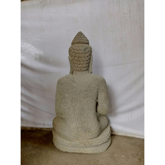 Buddha statue sitting position chakra volcanic stone garden 1 m
