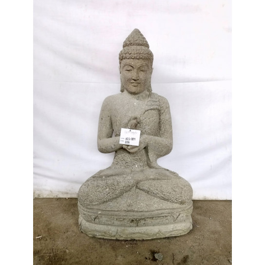 Buddha statue sitting position chakra volcanic stone garden 1 m