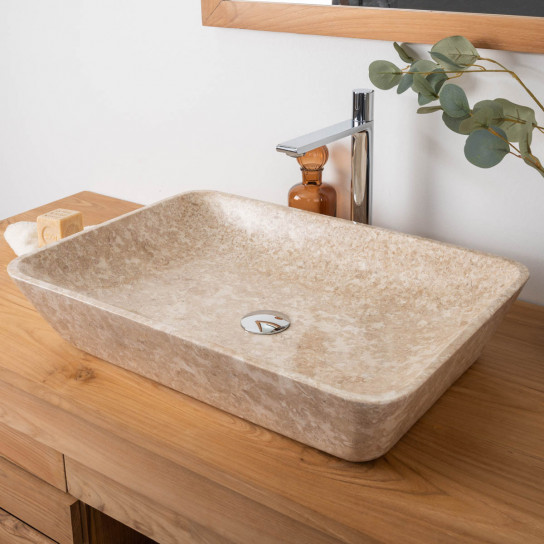 Carmen cream marble countertop bathroom sink 60 cm