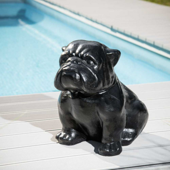 Contemporary sculpture bulldog 40cm black
