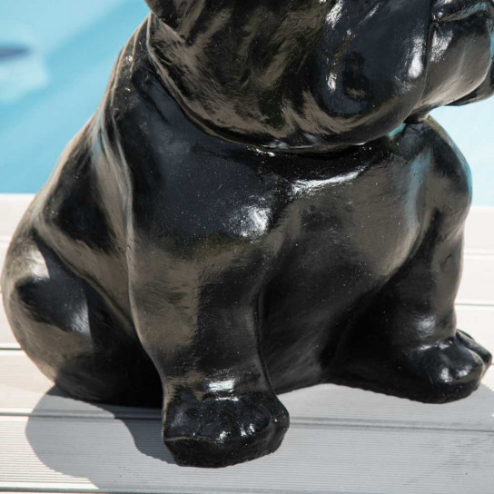 Contemporary sculpture bulldog 40cm black