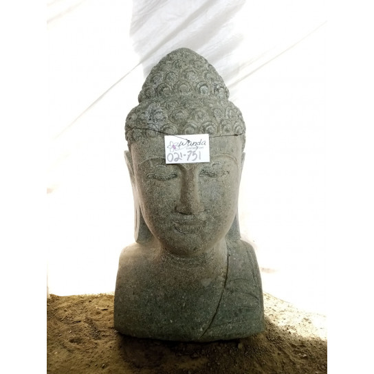 Decorative zen buddha garden bust statue 70 cm