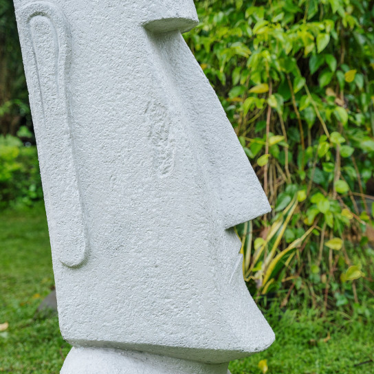 Easter island giant moai garden statue in fiber cement 200 cm