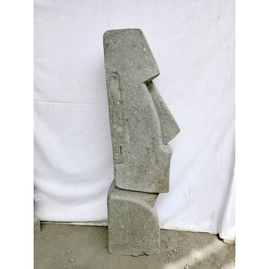 Easter island natural stone statue 100 cm