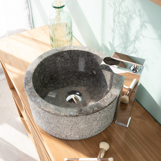 Elba grey marble bathroom sink 35 cm