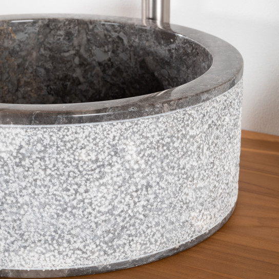 Elba grey marble bathroom sink 40 cm