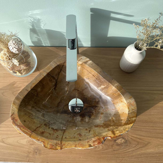 Fossil wood countertop sink 40 cm