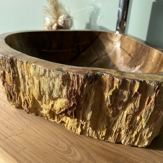 Fossil wood countertop sink 40 cm