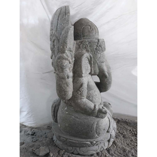 Ganesh lava stone garden statue 80 cm