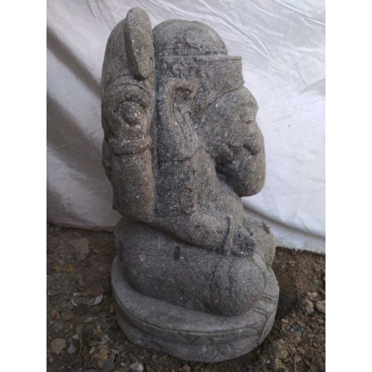 Ganesh volcanic rock garden statue 50cm