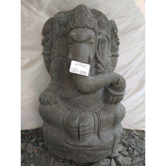 Ganesh volcanic rock garden statue 80 cm