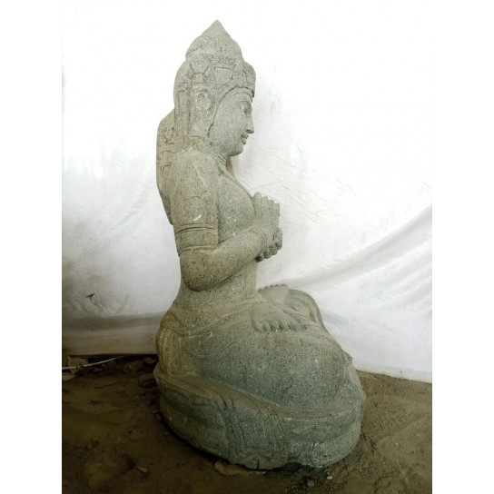 Garden statue goddess dewi sri made of volcanic stone 100 cm