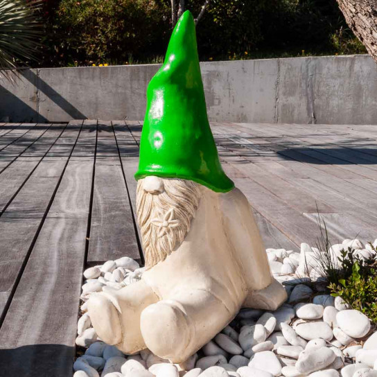 Green gnome sitting 50cm