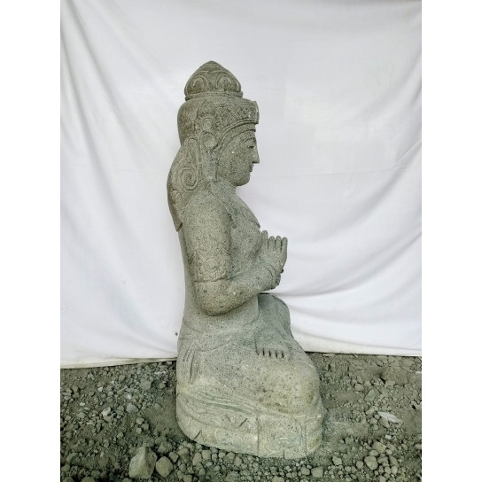 Large balinese goddess stone statue chakra pose 1 m