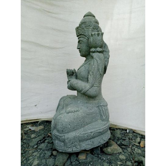 Large balinese goddess stone statue chakra pose 1 m