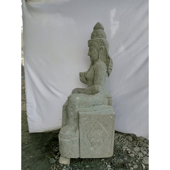 Large zen balinese goddess stone garden statue 1 m