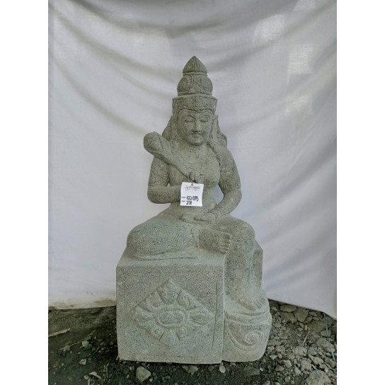 Large zen balinese goddess stone garden statue 1 m