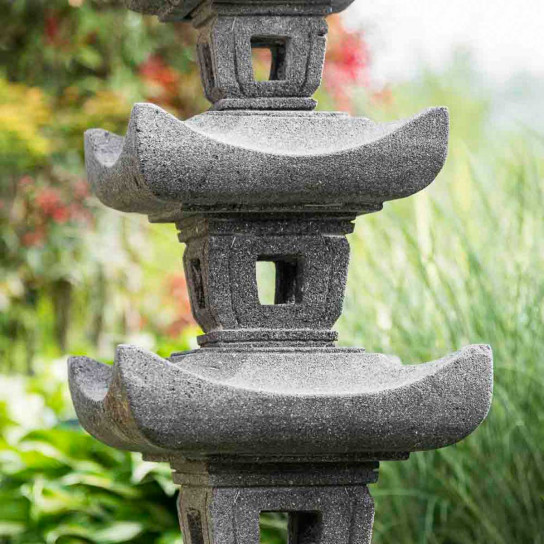 Lava stone pagoda japanese lantern 110 cm