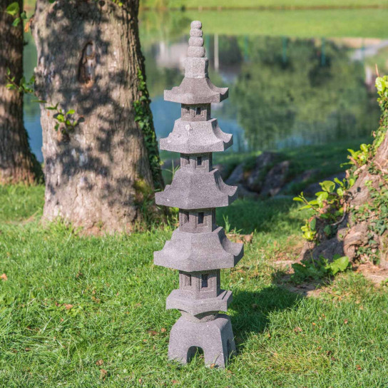 Lava stone pagoda japanese lantern 130 cm