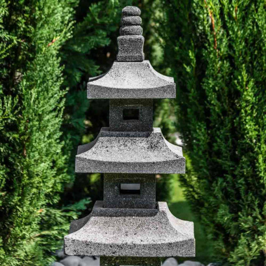 Lava stone pagoda japanese lantern 80 cm