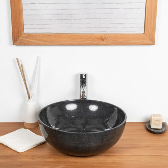 Lea black marble countertop bathroom sink 40 cm