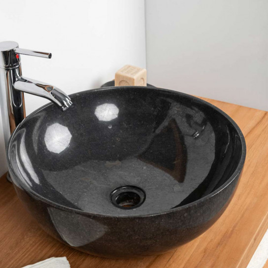 Lea black marble countertop bathroom sink 40 cm