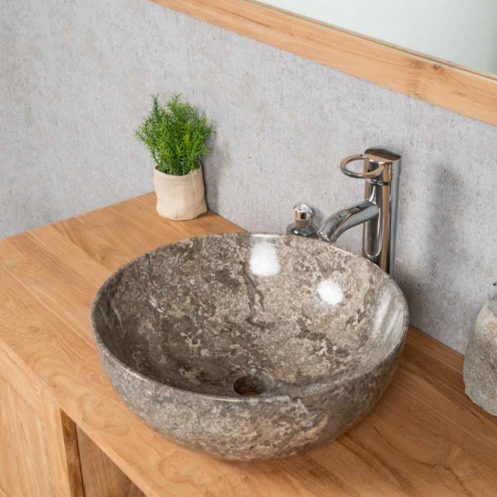 Lea grey marble countertop sink 40 cm