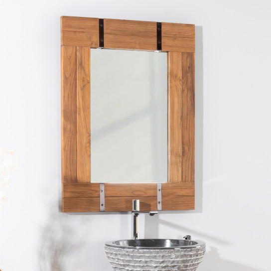 Loft natural bathroom mirror 60 x 80