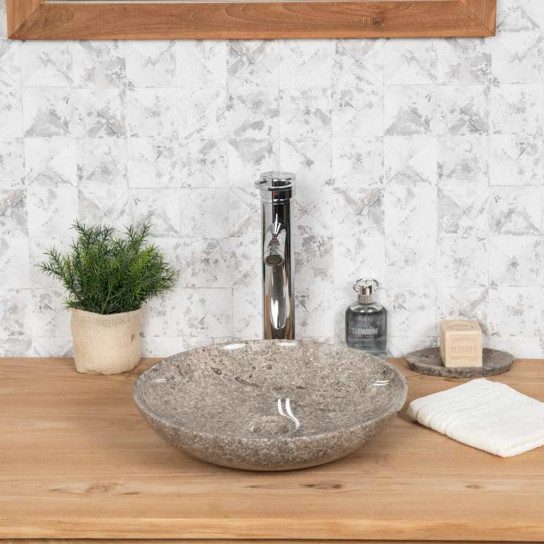 Lysom grey marble countertop bathroom sink 35 cm