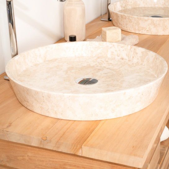 Malo cream marble countertop bathroom sink 45 cm