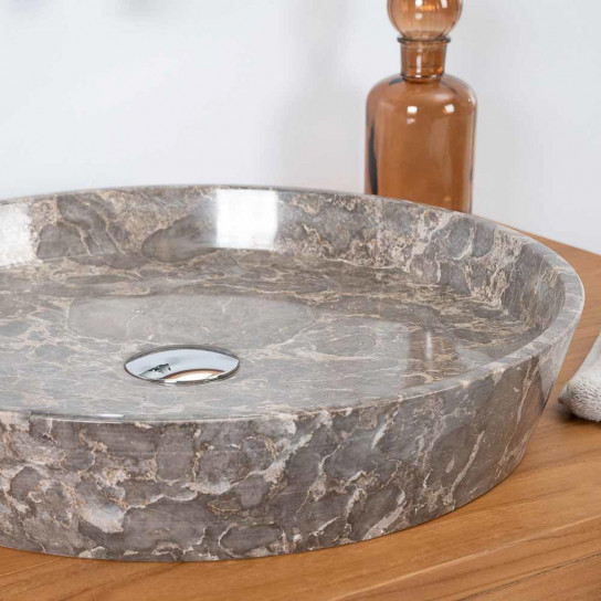 Malo grey marble countertop bathroom sink 45 cm