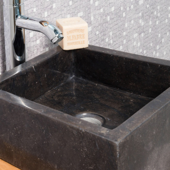Milan black marble bathroom sink 30 cm