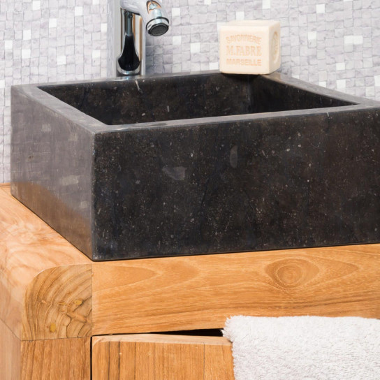 Milan black marble bathroom sink 30 cm