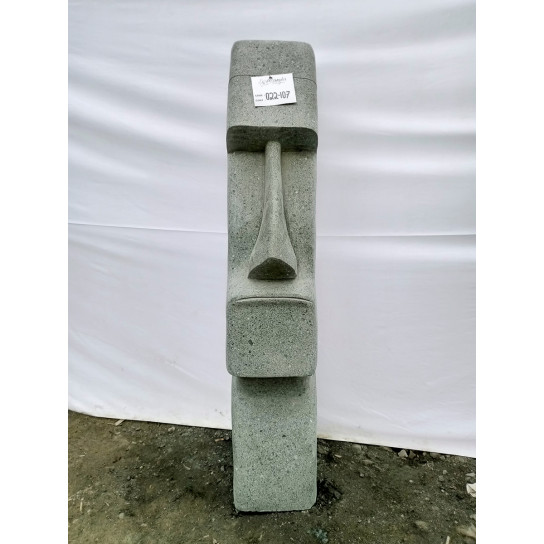 Moai elongated face volcanic rock statue 120 cm
