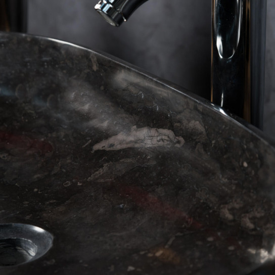 Murano large black marble countertop sink