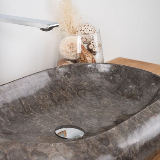 Murano large grey marble countertop sink 60 x 40