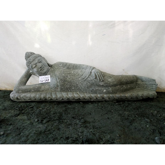 Natural stone reclining buddha garden statue 120 cm