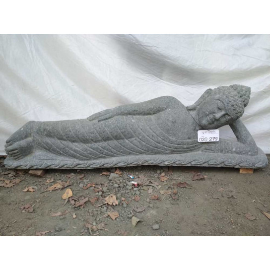 Natural volcanic rock reclining buddha statue 120 cm