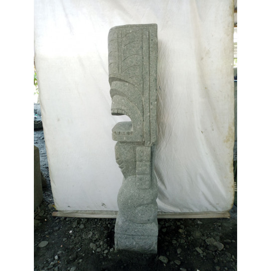 Oceanian tiki volcanic rock garden statue 150 cm
