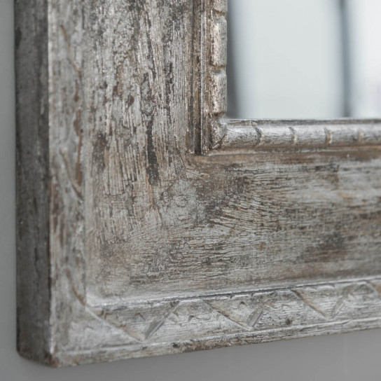 Palermo bronze-coloured weathered-finish wood mirror 140 x 80 cm