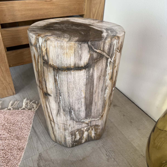 Petrified wood stool 40cm