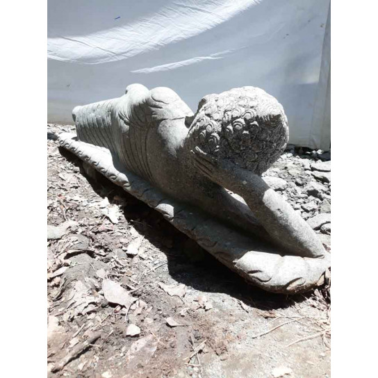 Reclining buddha volcanic rock statue 150 cm