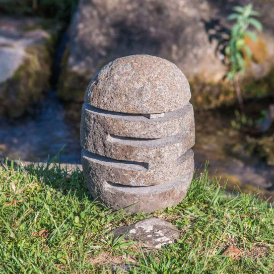 River stone garden lamp 30-35 cm